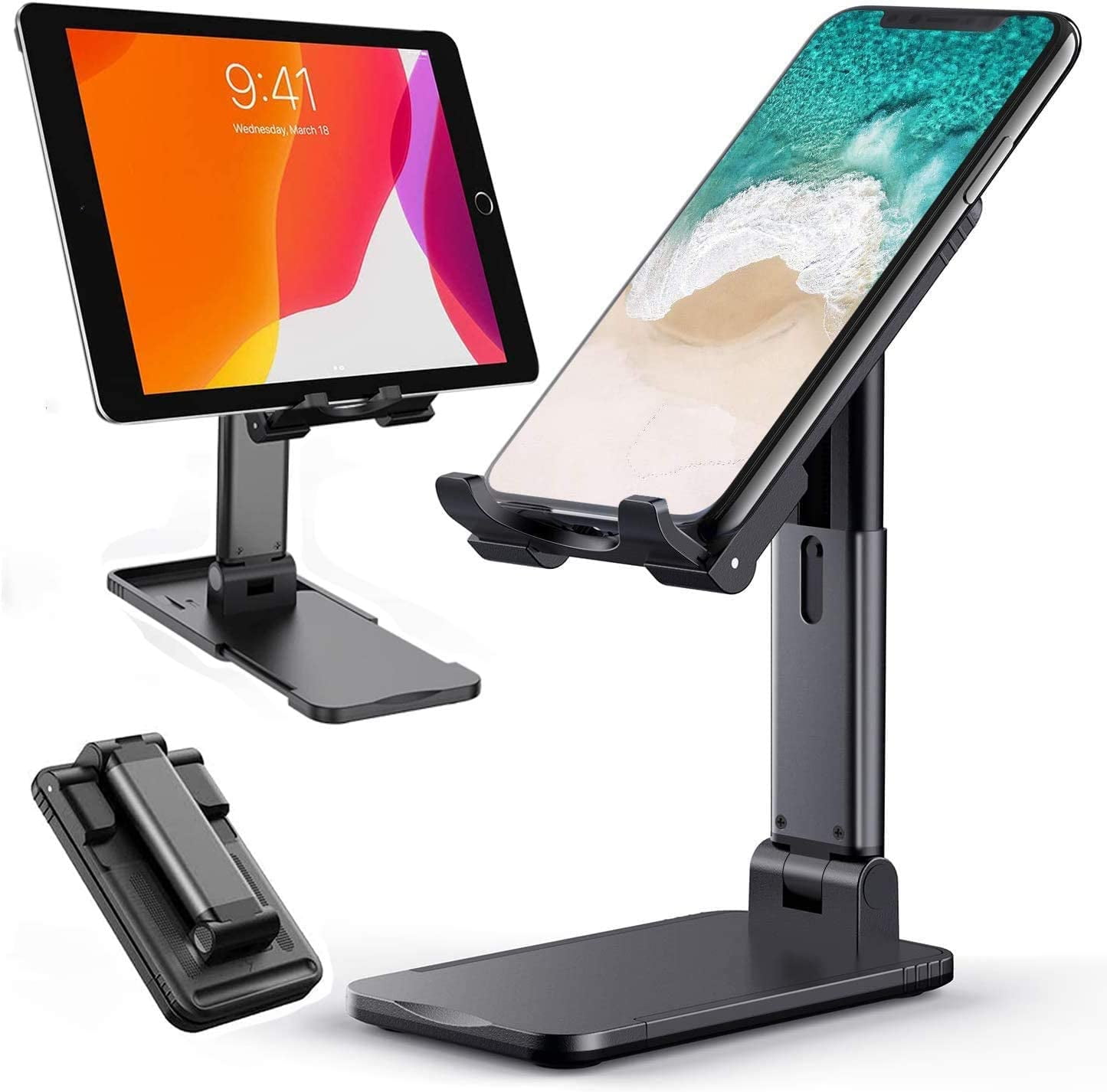 Cell Phone Stand, Angle Height Adjustable Cell Phone Tablet Stand for