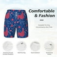 thumbnail image 5 of Sigee Chicken and Rooster Print Mens Swim Trunks with Compression Liner Quick Dry Swim Stretch Beach Shorts with Pockets,S-3XL, 5 of 7