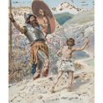 thumbnail image 3 of James Tissot 20x23 Black Modern Framed Museum Art Print Titled - David Slings the Stone (C. 1896-1902), 3 of 5