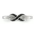 thumbnail image 4 of 1/20 Ctw (I2-I3 Clarity) Black & H-I White Diamond X Ring in Sterling Silver Size 7, 4 of 7