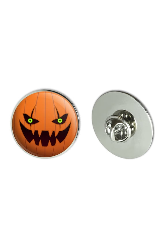 Jack-o'-lantern Pumpkin Face Halloween Decoration Metal 1.1" Tie Tack Hat Lapel Pin Pinback