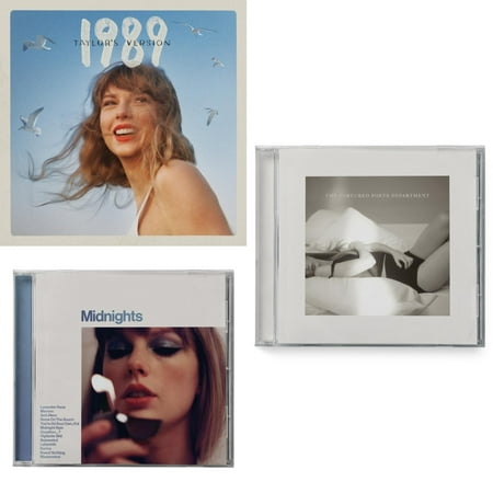 1989 (Taylor's Version) & Midnights (X) (Moonstone Blue CD) & Tortured Poets Department (X) (Manuscript- Bonus Track)