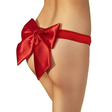 

B91xZ Lingerie For Women Size Lingerie Cute Bowknot T-back Underpant Girl Women Plus Night Belts Red XL