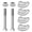 Silver, variant on Precisions Alignment Hardware Automotive Repair Tool easy installs Caster Adjusting for Optimized Tire Contact & Handlin
