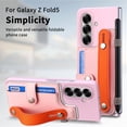 thumbnail image 5 of Allytechgroup Galaxy Z Fold 7 Case with Screen Protector & Hand Strap, [No S Pen] Wallet Cover with Cards Slots Shockproof Anti-Scratch  Stand Bumper Phone Case for Samsung Galaxy Z Fold 7, Pink, 5 of 9