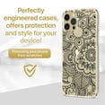 thumbnail image 2 of Case Yard iPhone-12/12-Pro Case Clear Soft & Flexible TPU Ultra Low Profile Slim Fit Thin Shockproof Transparent Bumper Protective Cover Drop Protective Cell Phone Cases (Henna Mehndi), 2 of 8