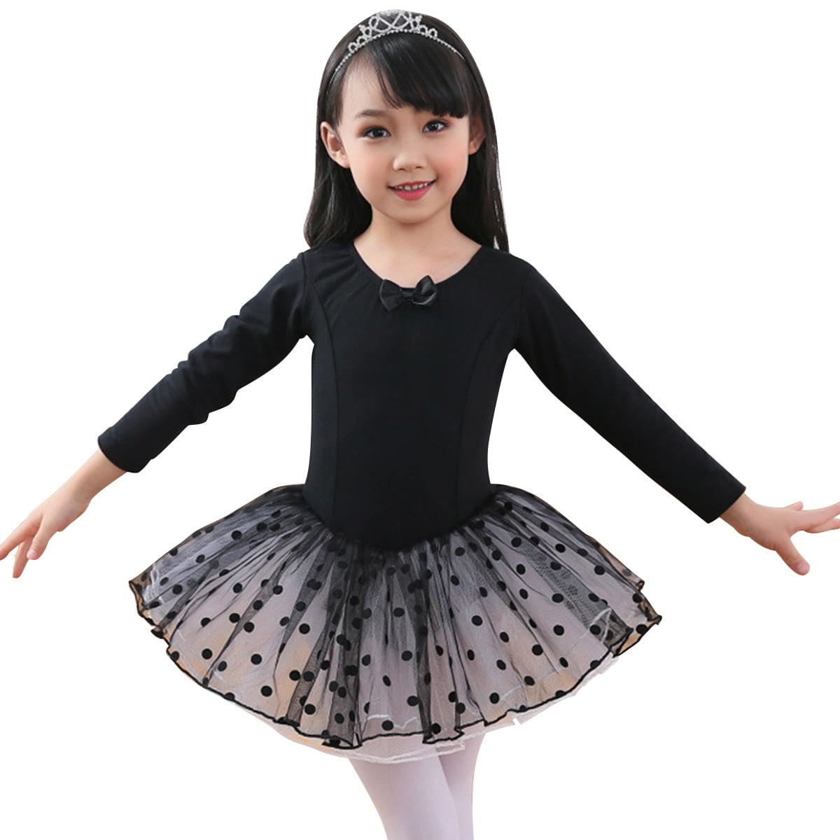 Adult Women Girl Ballet Leotard Tutu Skirt High Low Cut out Dance Dress Costume 