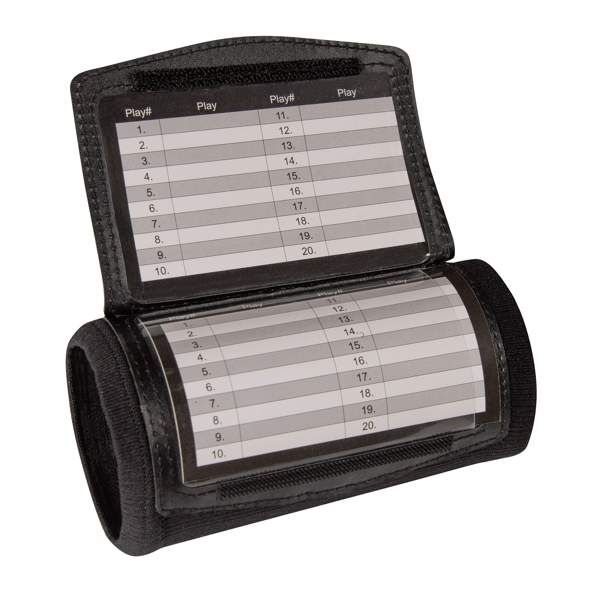 Athletic Works Wrist Coach, Football Playbook, 1-Pack, Black, New