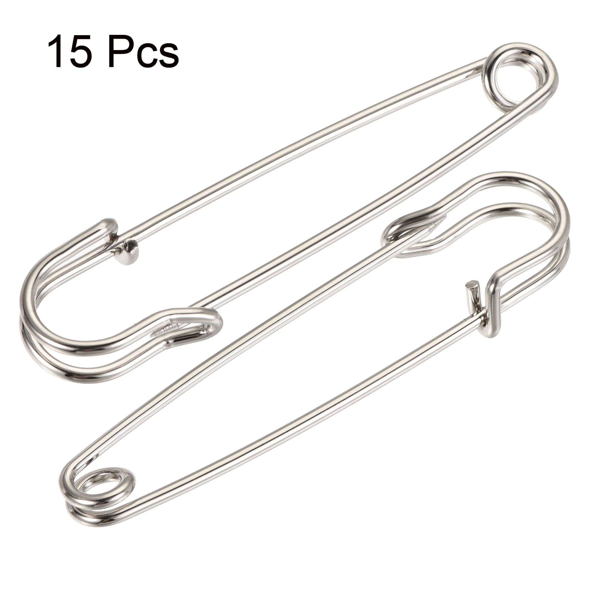Uxcell 2.76 Inch Large Metal Sewing Pins Safety Pins for Office Home Bronze  Tone 15 Pack 