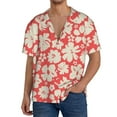thumbnail image 3 of Haiem Beige Flowers Men's Casual Shirts Short Sleeve Button Down Shirts Fashion Textured Summer Beach Shirt-X-Large, 3 of 7