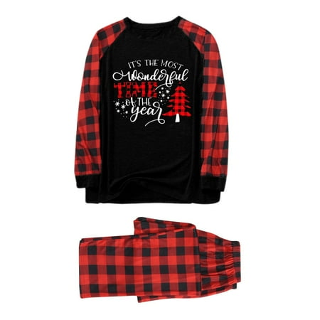 

Cglfd Christmas Men Dad Printed Blouse Tops+Pants Xmas Family Matching Pajamas Set