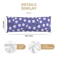 thumbnail image 2 of Naloa Daisies Flowers Super Soft 20x60 Body Pillow Case,Long Side Hidden Zipper（PILLOWS ARE NOT INCLUDED）, 2 of 6