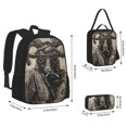 thumbnail image 2 of Pofeuu Vintage Ram Pilot Print Backpack Travel Backpacks With Lunch Bag Pencil Bag Set 3 pcs Set Cartoon Backpack, 2 of 7