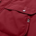 thumbnail image 7 of Mrmaere Hooded Multi Pocket Cargo Jacket Men Hooded Button Zip Up Casual Workwear Jacket Wine L, 7 of 7
