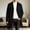 Black, variant on Fengqque Men's Solid Color Trench Coat Lapel Collar Single Breasted Long Sleeve Mid Length Casual Coat with Side Pockets Khaki XL