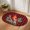 Red, variant on Oval Door Mat 16"x24", Christmas Cardinal Birds Absorbent Non Slip Welcome Mats for Front Door, Buffalo Checker Xmas Pine Tree Diatomaceous Entryway Rug for Home Bathroom Kitchen Apartment Entrance