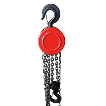 Manual Hand Lift Steel Chain Block Hoist with 2 Hooks, 2 Ton, 10ft Lift