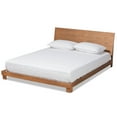 thumbnail image 2 of Baxton Studio Haines Contemporary/Modern Engineered Wood Back Support Platform Bed, King, Walnut Brown, 2 of 10