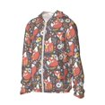 thumbnail image 2 of Pofeuu Foxes Print Sun Protection Outdoor Lightweight Full Zip UV Cooling Hoodie Long Sleeve Summer Clothing for Outdoor Hiking-Large, 2 of 5