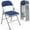 Blue Sliver-6 pcs, variant on Ktaxon 4 Pack Folding Chairs Foldable Event Chairs with Metal Frame and Soft Fabric Cushion and Back Wedding Party Blue and Sliver