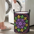 thumbnail image 4 of Goofa Mardi Gras5 Printed Circular Hamper,Laundry Basket with Handles,Storage Baskets Foldable,Large Capacity Laundry Hamper-, 4 of 8