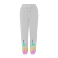 thumbnail image 3 of IROINNID Deals Sweatpants for Women Casual Jogger Relaxed Fit Flame Printing Sweatpants Lounge Trousers with Pockets High Waist Pants,Gray, 3 of 4