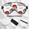 thumbnail image 2 of Rocae Rabbit And Hedgehog for Mask for Women Men, Luxury Eye Cover Eye Shade with Adjustable Strap for Travel, Nap, Meditation, 2 of 7