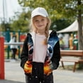 thumbnail image 4 of FKELYI Zipper Front Hoodies for Boys Fire Grunge Soccer Print Long Sleeve Sweatshirt Kids Fleece Jacket with Pockets Fall Top Breathable Winter Clothes, S, 4 of 6