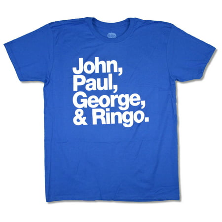 Beatles John Paul George Ringo Royal Blue T Shirt (Best Les Paul Bridge Pickup)