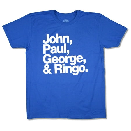 Beatles John Paul George Ringo Royal Blue T Shirt