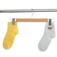 thumbnail image 4 of SONGMICS Juego de 12 Perchas de Madera para Pantalones, Perchas para Pantalones con Clips de Metal Ajustables, Gancho Giratorio 360°, para Pantalones, Faldas, 34 x 1,2 x 12,5 cm, Natural, 4 of 6