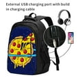 thumbnail image 2 of Disketp PLANETA EN FORMA DE PIZZA Travel Laptop Backpack, Laptops Backpack with USB Charging Port, Water Resistant Computer Bag Gift for Men & Women, 2 of 7