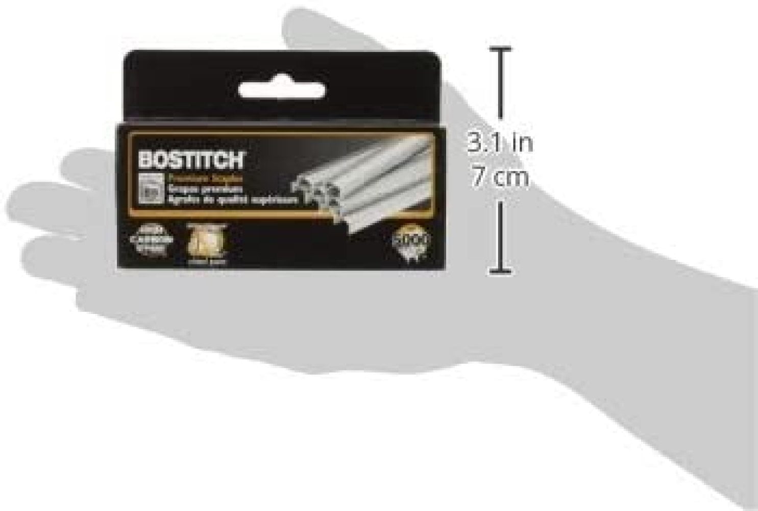 Agrafes Stanley-Bostitch B8 - Jambe 0,6cm, Couronne 1,3cm | Lot De 5000 Pour Agrafeuses B8 Séries - 5