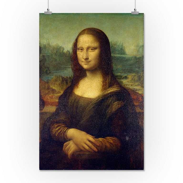 Mona Lisa (detail) print by Leonardo da Vinci