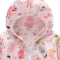 thumbnail image 4 of Kogui Toddler Boys Girls Cartoon Sunscreen Jacket Hooded Zip Up UV Protection Lightweight Summer Windbreaker Coat 12M-6Y (Pink,12-18 Months), 4 of 4