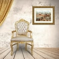 thumbnail image 3 of Frank, Assaf 32x25 Gold Ornate Wood Framed with Double Matting Museum Art Print Titled - Horses in forest, 3 of 4
