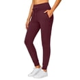 thumbnail image 2 of VBVC Women's Drawstring Yoga Pants,High Waisted Workout Jogger Trousers for Women,Ladies Stretch Sweatpants with Pockets,Wine,S-3XL, 2 of 8