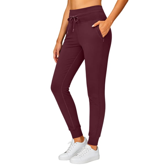 Fmbrln Yoga Pants for Women Stretchy High Waist Workout Gym Pants Casual Slim Fit Leggings with Zipper Pockets