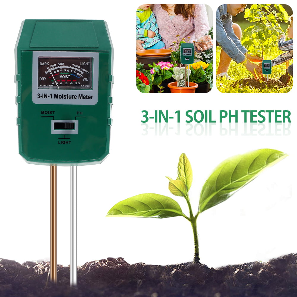 PH Tester Soil 3 in 1 Water Moisture Light Test Meter for Garden Plant Flower 