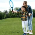 thumbnail image 1 of SHINYPASING 1Set Lightweight Sky Blue Badminton Racket Set with Anti Slip Handle for Beginner Players, 1 of 6