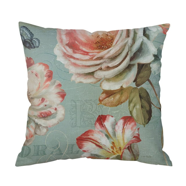 asddcavvf Extra Longue Zip et Taie d'Oreiller en Lin Coussin Fleur Feuille Verte Coussin Canapé Salon Housse de Coussin Taie d'Oreiller Roues de Travail Taie d'Oreiller