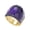Gold Purple Stone, variant on Women's Stainless Steel Crystal Glass Gemstone Cubic Zircon Chunky Cocktail Ring Sparkle Wedding Finger Jewelry Gold Purple Stone Size 10