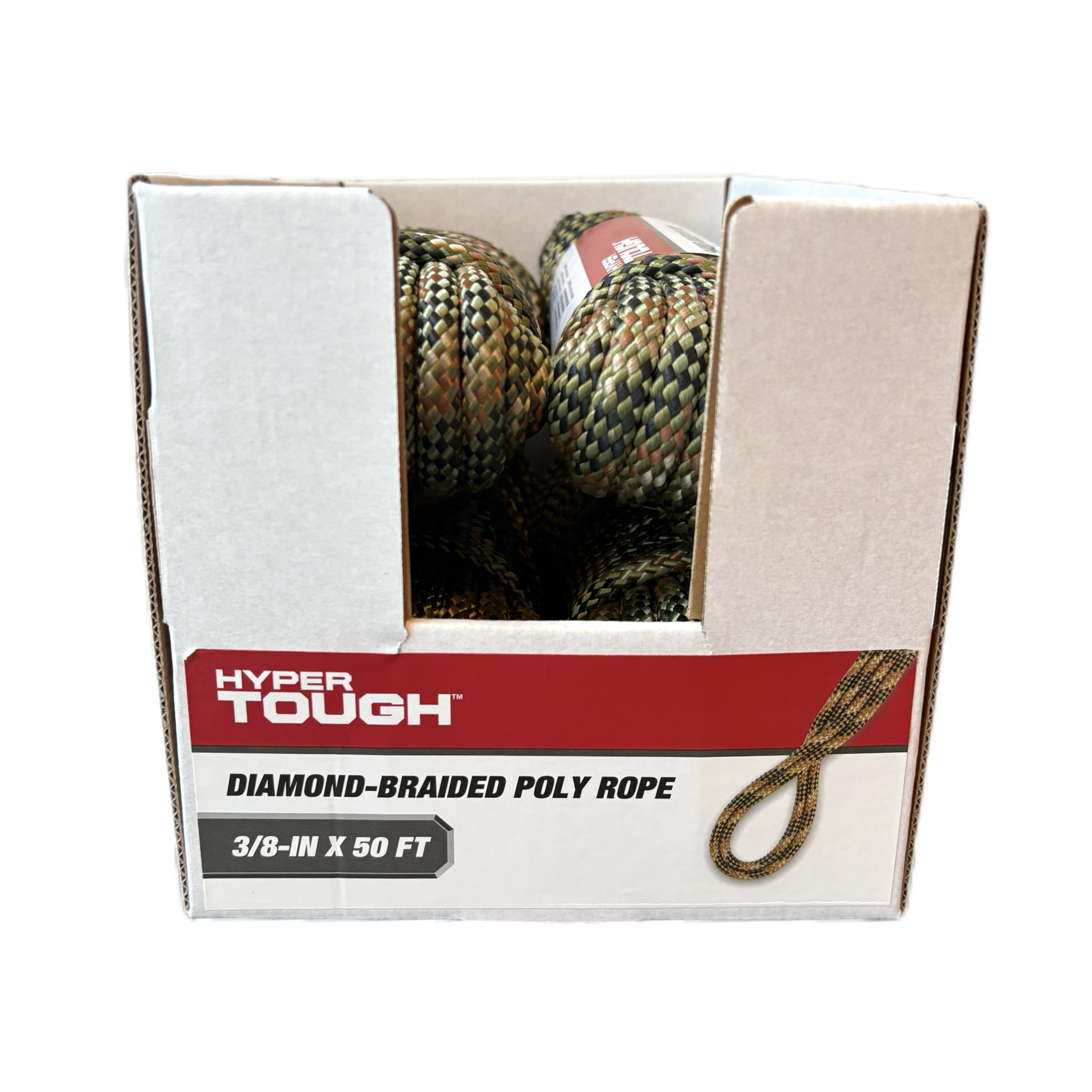 Hyper Tough Diameter3/8 inch x 50 feet Camo Polypropylene Diamond-Braid Rope