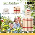 thumbnail image 4 of Biltek Fruit Press For Wine, Apple Cider Press, Heavy-Duty Build For Maximum Juice Extraction, Wood Basket Wine Press with Handle, Fruit Wine Press, Grape Press With Large Capacity, 4.75-Gal (18-L), 4 of 7