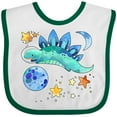 thumbnail image 3 of Inktastic Stegosaurus Space Dinosaur with Stars and Planet Boys or Girls Baby Bib, 3 of 4