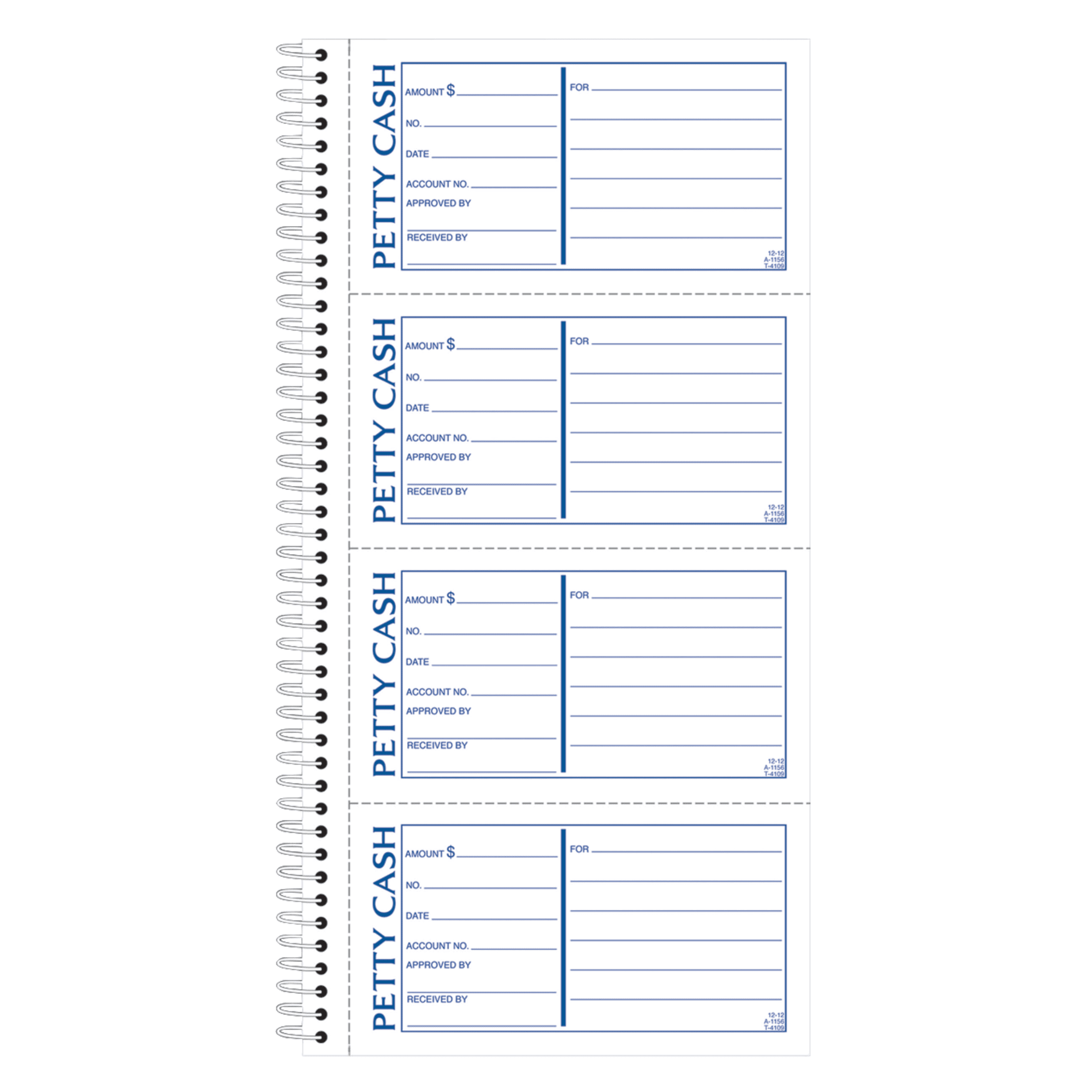 Adams® 2-Part Petty Cash Receipt Book, 5 1/2' x 11', Book Of 200 Sets