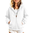 thumbnail image 2 of happyYEE Kids Full Zip up Hoodie, Fleece Hooded Sweatshirt Jacket with Pockets, Oversized Long Sleeve Zipper Hooded Outerwear for Boys Girls,15-16 Years, 2 of 9