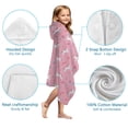 thumbnail image 7 of Pink Cartoon Unicorn Pattern Hooded Bath Towel，50"x30" for Ages 3 To 12 Kids, Quick Dry Lightweight Soft Microfiber Hood Beach Towel Cover Up for Kids, 7 of 7