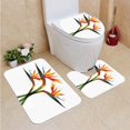 thumbnail image 1 of ABPHQTO Flor Ombre Color Botánico Jardín Tropical Planta Con Puntos Abstractos Juego de alfombras de baño de 3 piezas Alfombra de baño Alfombra de contorno y tapa de inodoro ABPHQTO Cont-CHAPPLE-21481, 1 of 2