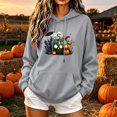 thumbnail image 2 of Enjoytime Womens Hoodies Halloween Cute Pumpkin Graphic Long Sleeve Pullover Hoodie Lightweight Casual Spooky Season Sweatshirts, 2 of 5